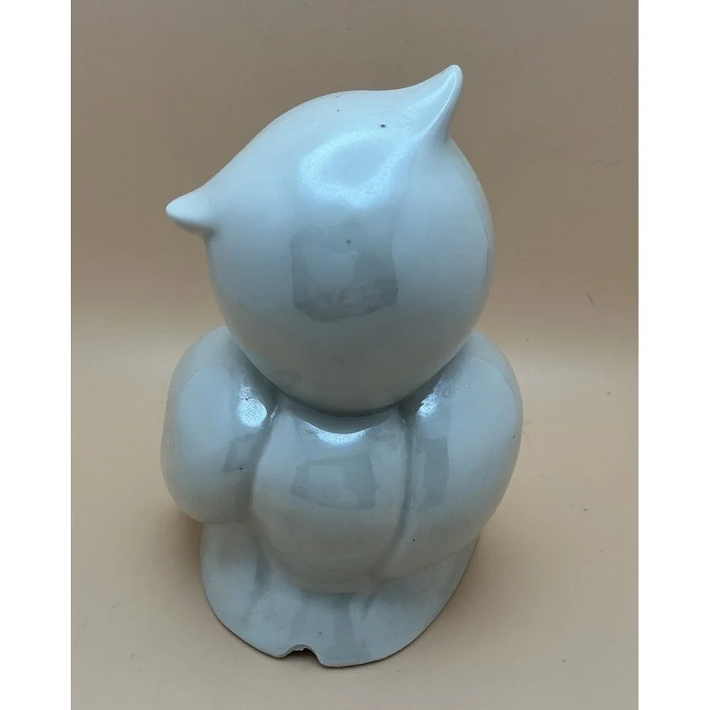 Vintage Owl‎ And Owlet, Mom and Baby Ceramic Figurine and Night Light Lamp